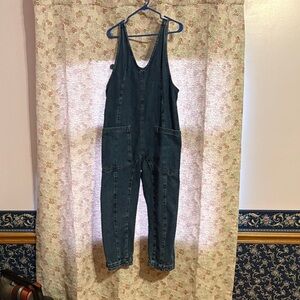 Free People Dark Blue Women's Jeans Overalls